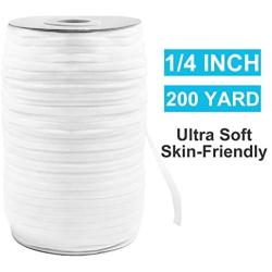 Elastic Band,Shed Protector 200 Yard 1/4" Inch Sewing Elastic Band/Rope/Cord/String for Handmade Making, Spool Roll, Stretch, Craft Elastic