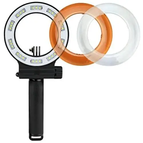 MEIKON LED Underwater Light, Waterproof 40m Diving Fill Light IPX8 Waterproof Flash Ring Light 3 Modes with 30pcs LED for GoPro Hero 6/5/4/3 /3/2/1 SJCAM and Other Action Camera (Rechargeable) MEIKON LED Underwater Light, Waterproof 40m Diving Fill Light IPX8 Waterproof Flash Ring Light 3 Modes with 30pcs LED for GoPro Hero 6/5/4/3 /3/2/1 SJCAM and Other Action Camera (Rechargeable)