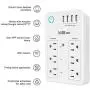 Smart Plug, USB Wall Charger, AHRISE WiFi Surge Protector with 4 USB Ports(4.8A/24W Total), 6-Outlet Extender(3 Smart Outlets), Compatible with Alexa Google Assistant for Voice Control Smart Plug, USB Wall Charger, AHRISE WiFi Surge Protector with 4 USB Ports(4.8A/24W Total), 6-Outlet Extender(3 Smart Outlets), Compatible with Alexa Google Assistant for Voice Control