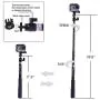 Smatree Q3 Telescoping Selfie Stick with Tripod Stand Compatible for GoPro Hero Fusion/8/7/6/5/4/3+/3/Session/GOPRO Hero 2018/DJI OSMO Action Camera,SJCAM,AKASO,Xiaomi Yi and Cell Phone