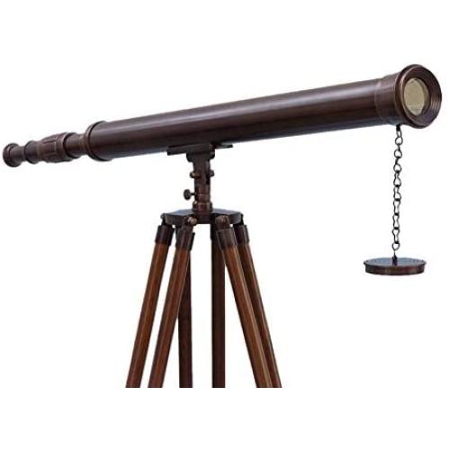 Floor Standing Bronzed Harbor Master Telescope 60" - Marine Telescope - Nautical