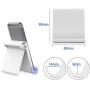 Cell Phone Stand Multi-Angle,EKUCI Portable Stand/Universal Desktop Cradle can be Used on All Smartphones, Suitable for The iPad Mini Series, e-Reader - White
