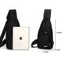 Mens Womens Sling Chest Shoulder Bag Outdoor Travel Crossbody Backpack with USB Charging Port