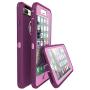 MXX iPhone 8 Plus Heavy Duty Protective Case with Screen Protector [3 Layers] Rugged Rubber Shockproof Protection Cover for Apple iPhone 7 Plus - iPhone 8 Plus/Apple Phone 8+ - Plum/Light Pink