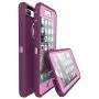 MXX iPhone 8 Plus Heavy Duty Protective Case with Screen Protector [3 Layers] Rugged Rubber Shockproof Protection Cover for Apple iPhone 7 Plus - iPhone 8 Plus/Apple Phone 8+ - Plum/Light Pink