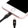 vCharged 12 FT MFi Certified Longest Lightning Cable Nylon Braided USB A Cord Compatible for iPhone & iPad, Black