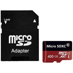 400GB Micro SD Card High Speed SDXC Memory Card Class 10 with SD Adapter (400GB)