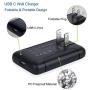 USB C Charger, OKRAY 2 Pack 18W PD Fast Charger Extra Slim Portable & Foldable USB Power Adapter Compatible iPhone 11/SE/XS/XR/8, Pixel 4 3 4XL 3XL, Galaxy S10 S9 S8/Note10, LG G5/G6 (Black Black)