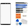 Black - Original Replacement Screen Repair Front Outer Top Glass Lens Cover for Samsung Galaxy Note 8 N950 6.3Inch Mobile Phone Curved Surface Parts (No AMOLED and Touch Digitizer)
