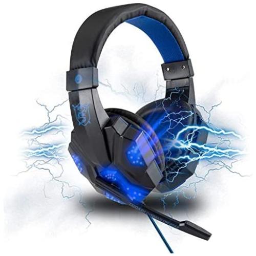 Gaming Headset for PS4 PC Wired Headphone with Microphone Mobile Phone Gamer Cascos with Mic LED Stereo Cosque