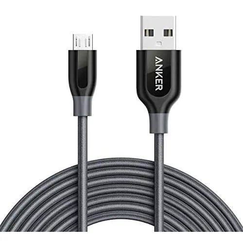 Anker Powerline+ Micro USB (10ft) The Premium Durable Cable [Double Braided Nylon] for Samsung, Nexus, LG, Motorola, Android Smartphones and More