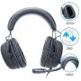 V11 Stereo Gaming Headset for PS4, PC, Xbox One Controller, Noise Cancelling Over Ear Headphones with Mic, LED Light, Bass Surround, Soft Memory Earmuffs for Laptop Mac Nintendo Switch Games