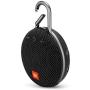 JBL Clip 3 Portable IPX7 Waterproof Wireless Bluetooth Speaker with Built-in Carabiner, Noise-Canceling Speakerphone and Microphone, Black (Renewed)