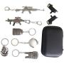 Mobile Trigger Mobile Controller for PUBG Keychain Collection Gift Mobile Game Controller Azlink L1R1 Mobile Trigger for PUBG Mobile Joysticks 9pcs in EVA Storage Bag (SKS+UMP9)