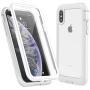 Eonfine iPhone X Case/iPhone Xs Case, Built-in Screen Protector Real 360° Full Body Protection Heavy Duty Shockproof Rugged Cover Skin for iPhone X/Xs 5.8inch (White/Clear)