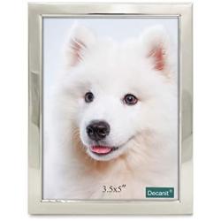 decanit 3.5x5 Picture Frames Silver Metal Photo Frames for Tabletop Display and Wall Decoration-Best Gifts for Family