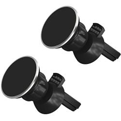 Magnetic Phone Car Mount 2 Pack by TalkWorks | Universal Cell Phone Holder Air Vent Magnet Compatible with Apple iPhone 11, 11 Pro/Max, XR, XS/Max, X, 8, 7, 6, SE, 5 & for Samsung Galaxy S20, S10, S9
