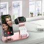 OLEBR 3 in 1 Charging Stand Compatible with iWatch Series 5/4/3/2/1, AirPods and iPhone 11/Xs/X Max/XR/X/8/8Plus/7/7 Plus /6S /6S Plus(Original Charger & Cables Required) Rose Gold