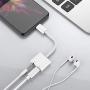 Headphone Adapter for iPhone 11 pro /7/7 Plus/8/X/10/11/XR/XS/XS Max/ 2 in1 3.5mm Headphone Jack Car Charger AUX Converter Splitter Charge & Audio Cables Dongle Earphone Adaptor Support iOS System