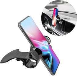 Dashboard Clip Car Phone Holder Mount with 360-Degree-Rotation for iPhone Xs Max/Xr/Xs/X / 8 Plus / 8/7 Plus / 7s / 6s / 5s, Samsung Glaxy and Note Series and More Cell Phones