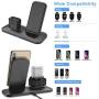 Wireless Charger, 3 in 1 Charging Station for Apple, Wireless Charging Stand Apple Watch Charger for Apple Watch and iPhone Airpod Compatible for iPhone X/XS/XR/Xs Max/8 Plus iWatch 4 3 2 1 Airpods1 2
