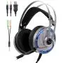 Gaming Headset Microphone Cosbary HK101 for Ps4 Xbox One PC Switch Mac Stereo Gaming ps4 Headphone Surround Sound Fully Over Ear Wrapped Noise-Cancel with Microphone Controller RGB led Light Gaming Headset Microphone Cosbary HK101 for Ps4 Xbox One PC Switch Mac Stereo Gaming ps4 Headphone Surround Sound Fully Over Ear Wrapped Noise-Cancel with Microphone Controller RGB led Light