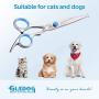 GLADOG Professional Dog Grooming Scissor with Safety Round Tips, Stainless Steel Pet Grooming Scissors, Sharp and Durable Pet Grooming Shears for Dogs and Cats