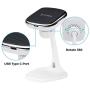 PITAKA New MagEZ Mount Qi Desktop Smartphone Charging Stand Magnetic Fast Wireless Charger Indoor Use Aramid Fiber Carbon Style 360° Rotatable White (for PITAKA MagEZ Case only)