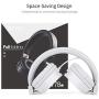 Kids Headphones, gorsun Lightweight Stereo Foldable Wired Headphones Volume Limited for Kids Adults Adjustable Headband Headset for Cellphones Smartphones iPhone Laptop Computer Mp3/4 Earphones(White)
