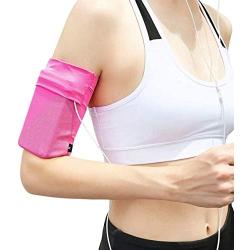 Universal Sports Armband for All Phones. Cell Phone Armband for Running, Fitness and Gym Workouts (iPhone X/8/7/6/Plus,Samsung Galaxy S9/S8/S7/S6/Edge/Plus & LG, Google & More) Pink Medium