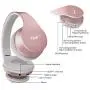 Wireless Earbuds,Esonstyle Over Ear Headset V5.0 with Microphone,Bluetooth Headphones Wireless Foldable & Lightweight, Support Tf Card MP3 Mode and Fm Radio for Cellphones Laptop TV-Rose Gold