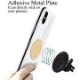 16 Pieces Phone Car Mount Metal Plate with Adhesive for Magnetic Cradle-Less Mount,Cell Phone, GPS and Tablet Holder by ACKLLR, 8 Rectangular and 8 Round, Black, Silver, Gold, Rose Gold