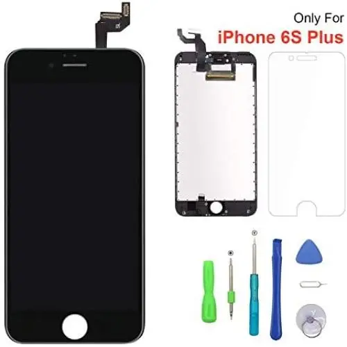 Screen Replacement for iPhone 6s Plus Black 3D Touch Screen LCD Digitizer Replacement Frame Display Assembly Set with Repair Tool Kits(6s Plus, Black) Screen Replacement for iPhone 6s Plus Black 3D Touch Screen LCD Digitizer Replacement Frame Display Assembly Set with Repair Tool Kits(6s Plus, Black)