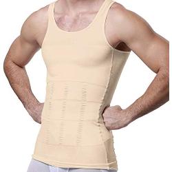 GKVK Mens Slimming Body Shaper Vest Shirt Abs Abdomen Slim