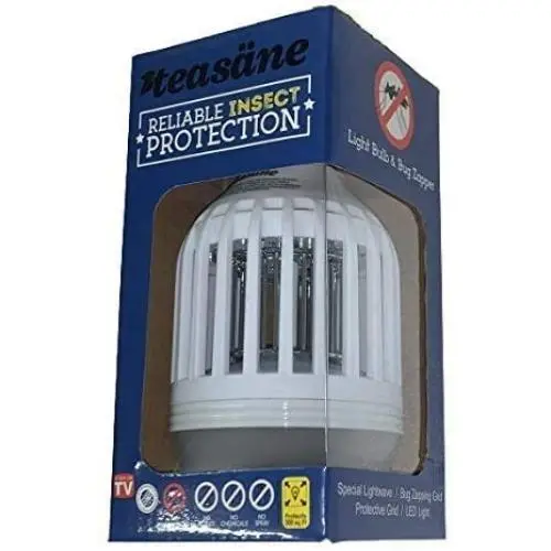 TEASÄNE Mosquito Bug Zapper Light Bulb, 2 in 1 Mosquito Killer Lamp UV Led Electronic Insect & Fly Killer TEASÄNE Mosquito Bug Zapper Light Bulb, 2 in 1 Mosquito Killer Lamp UV Led Electronic Insect & Fly Killer
