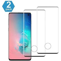 Galaxy S10 Screen Protector [2-Pack], Tempered Glass Screen Protector [Case-Friendly][No Bubbles][Easy to Install][Anti Fingerprint] Screen Protector Compatible with Samsung Galaxy S10