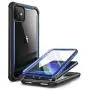i-Blason Ares Case for iPhone 11 6.1 inch (2019 Release), Dual Layer Rugged Clear Bumper Case with Built-in Screen Protector (Blue)