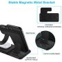 Wireless Charger 4 in 1 Charging Dock for Airpods Pro and Iwatch 5 Charging Station Fast Charging Stand for iPhone 11/11Pro/11 Pro Max/X/XS/XR/Xs Max 8/8 Plus,for Samsung S10/S9/S8//Note 10/9/8 Black