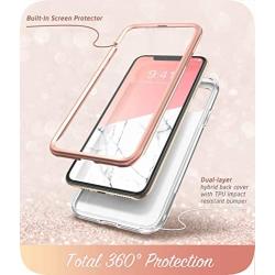 i-Blason Cosmo Series Case for iPhone 11 Pro 5.8 inch, Slim Full-Body Stylish Protective Case with Built-in Screen Protector (Marble)