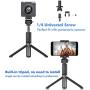 1-Axis Handheld Gimbal Stabilizer for Smartphone,Auto Balance, Reduce Shaking,Pan-tilt Tripod with Built-in Bluetooth Remote for iPhone 11/11 Pro/X/Xr/6s,Samsung S10+/S10/S9/S8,Huawei P30 Pro(Black)