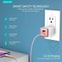 iPhone Charger, Overtime Apple MFi Certified 6ft Braided Lightning USB Cable with Dual Port Wall & Car Charger Adapter for iPhone 11 Pro Max X Xs XR 8 7 6s 5 SE, iPad Pro Air Mini – Rose Gold