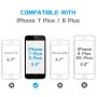 MANTO Screen Protector for iPhone 8 Plus 7 Plus 5.5-Inch Full Coverage Tempered Glass Film Edge to Edge Protection 2-Pack, White