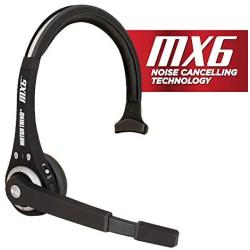 Premier Accessory Group Motor Trend Bluetooth Headset Wireless with Mic Hands Free, MX-6 Noise Canceling High Tech Cancellation, MT7000_AMZN, Black (MT-7000-AMZN)