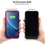 QTshine Battery Case for iPhone XR, Newest [6800mAh] Protective Portable Charging Case Rechargeable Extended Battery Pack Charger Case for Apple iPhone XR(6.1inch) Backup Power Bank Cover - Red