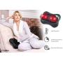 Zyllion Shiatsu Back and Neck Massager - Kneading Massage Pillow with Heat for Shoulders, Lower Back, Calf - Use at Home and Car, Black, (ZMA-13-BK)
