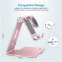 OMOTON Apple Watch Stand, Adjustable Cell Phone Stand, 2 in 1 Universal Apple Watch Charging Dock for Apple Watch Series 5/4/3/2/1 and iPhone SE/11/11 Pro/11 Pro Max/XR/Xs/Xs Max,Rose Gold