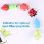 TUPARKA 18 Pcs Cable Protector for iPhone/ipad USB Cable, Plastic Cable Protectors Cute Fish Dinosaur Animals Charging Cable Saver, Phone Accessory Pr