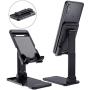 Cell Phone Stand, FONKEN Height Angle Adjustable Phone/Tablet Stand Holder for Desk Fully Foldable Desktop Phone Holders Cradle Dock Compatible with iPhone, iPad, Tablets All Smartphones (4"-13")