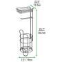 mDesign Freestanding Metal Wire Toilet Paper Roll Holder Stand and Dispenser with Storage Shelf for Cell, Mobile Phone - Bathroom Storage Organization - Holds 3 Mega Rolls - Bronze