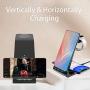 ZHIKE Wireless Charger, 3 in 1 Qi-Certified 10W Fast Charging Stand Compatible with iPhone SE 2020/11 Series/XS Max/XR/XS/8 Plus, Samsung S20/S20+,Airpods,Galaxy Watches and Buds(Not for Apple Watch)